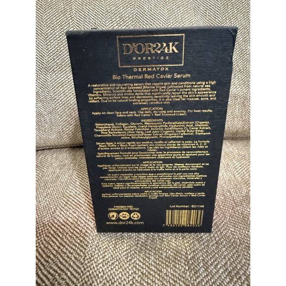 D’OR24K Prestige DERMATOX Bio Thermal Red Caviar Serum 1.35 Oz ~ NIB - Picture 2 of 4